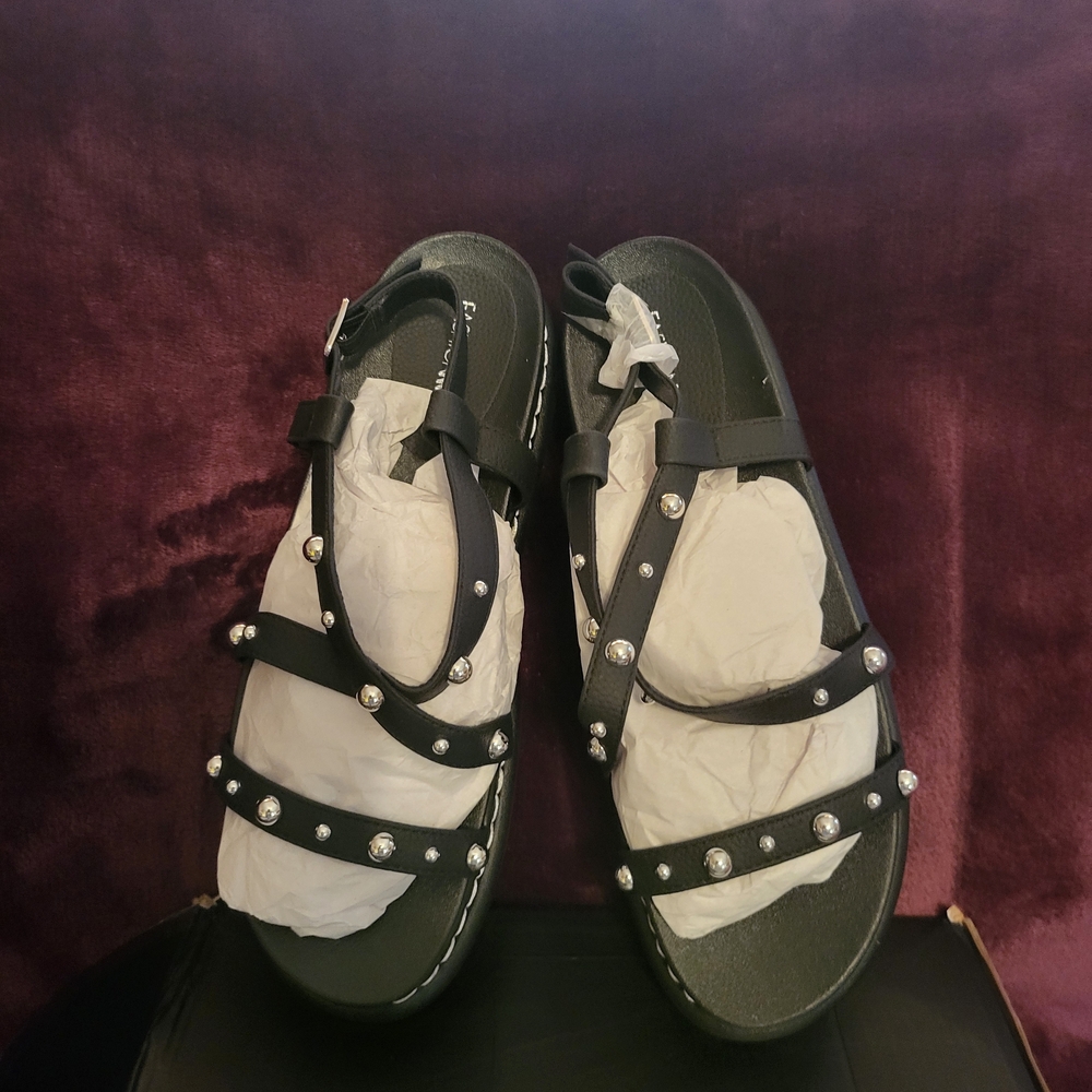 Fashion Nova Black Studded Sandals
